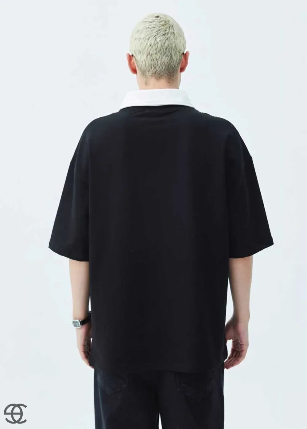 Holy Polo Oversized T-Shirt - Μαύρο – 3