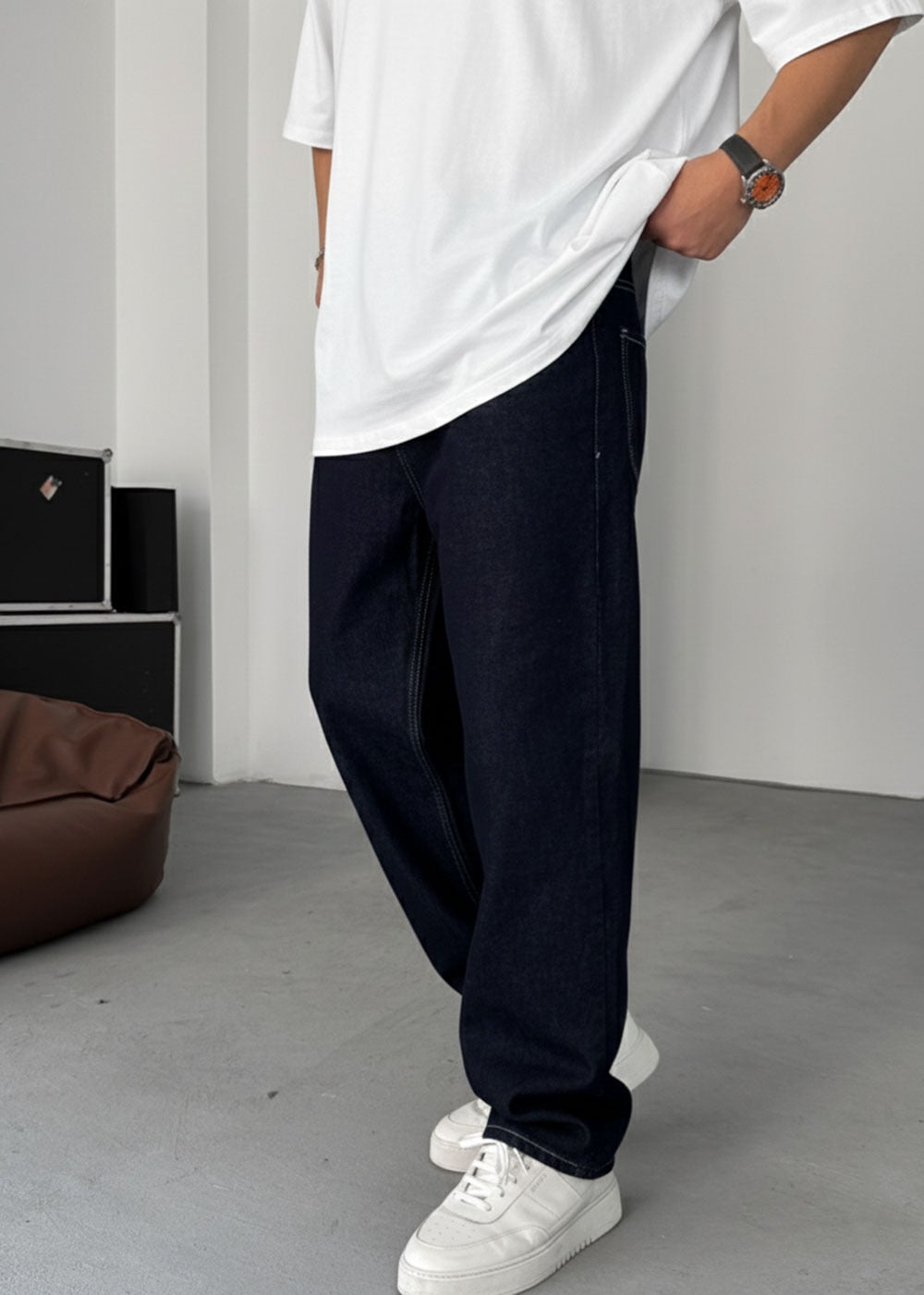 Baggy Relax Τζιν Παντελόνι – Σκούρο Μπλε – 3