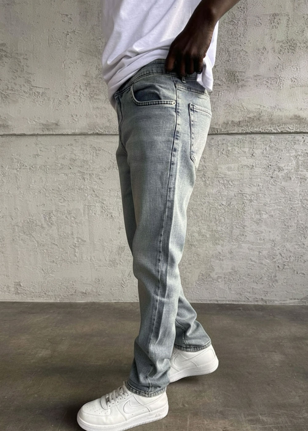 Urban Wash Regular Fit Τζιν Με Ελαστικότητα -Γαλάζιο-γκρι Επεξεργασμένο – 3