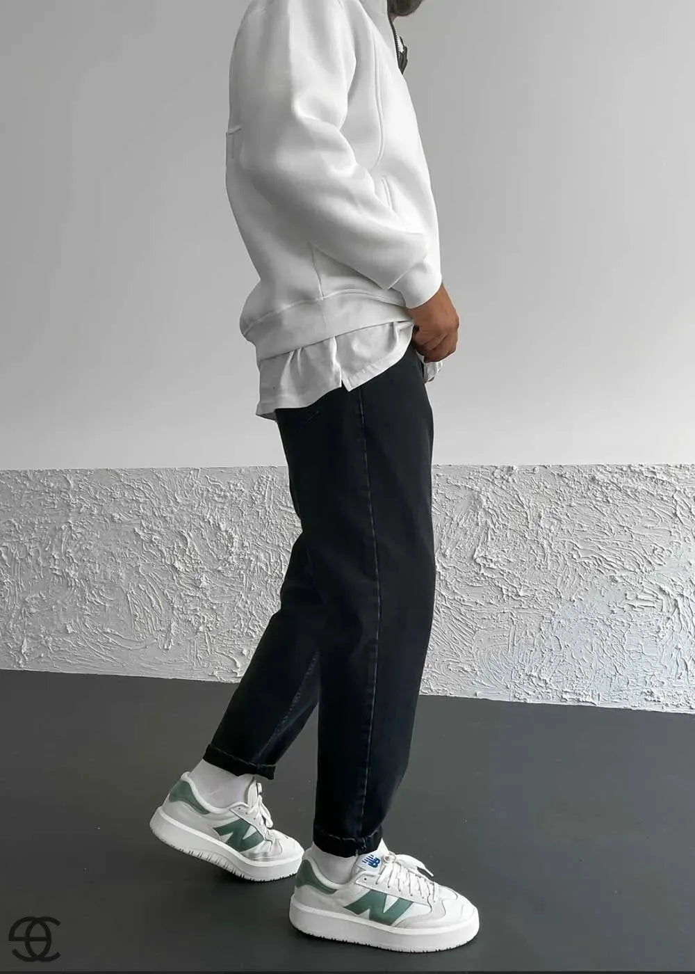 Basic Παντελόνι Τζιν Loose Fit- Ξεβαμμένο Μαύρο – 3