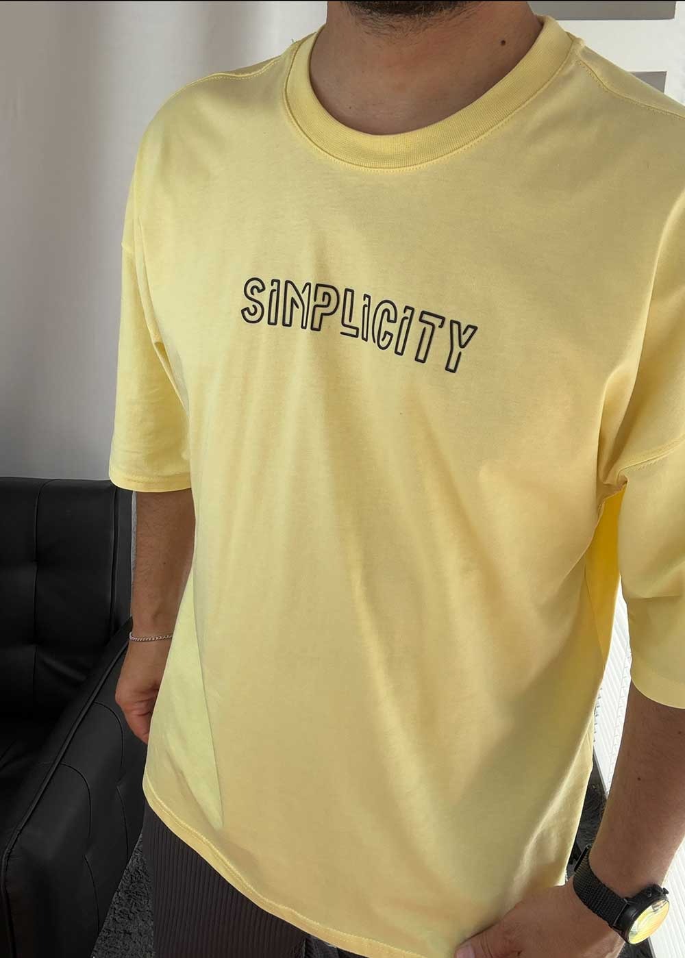 Simplicity Oversized T-shirt -Κίτρινο – 3