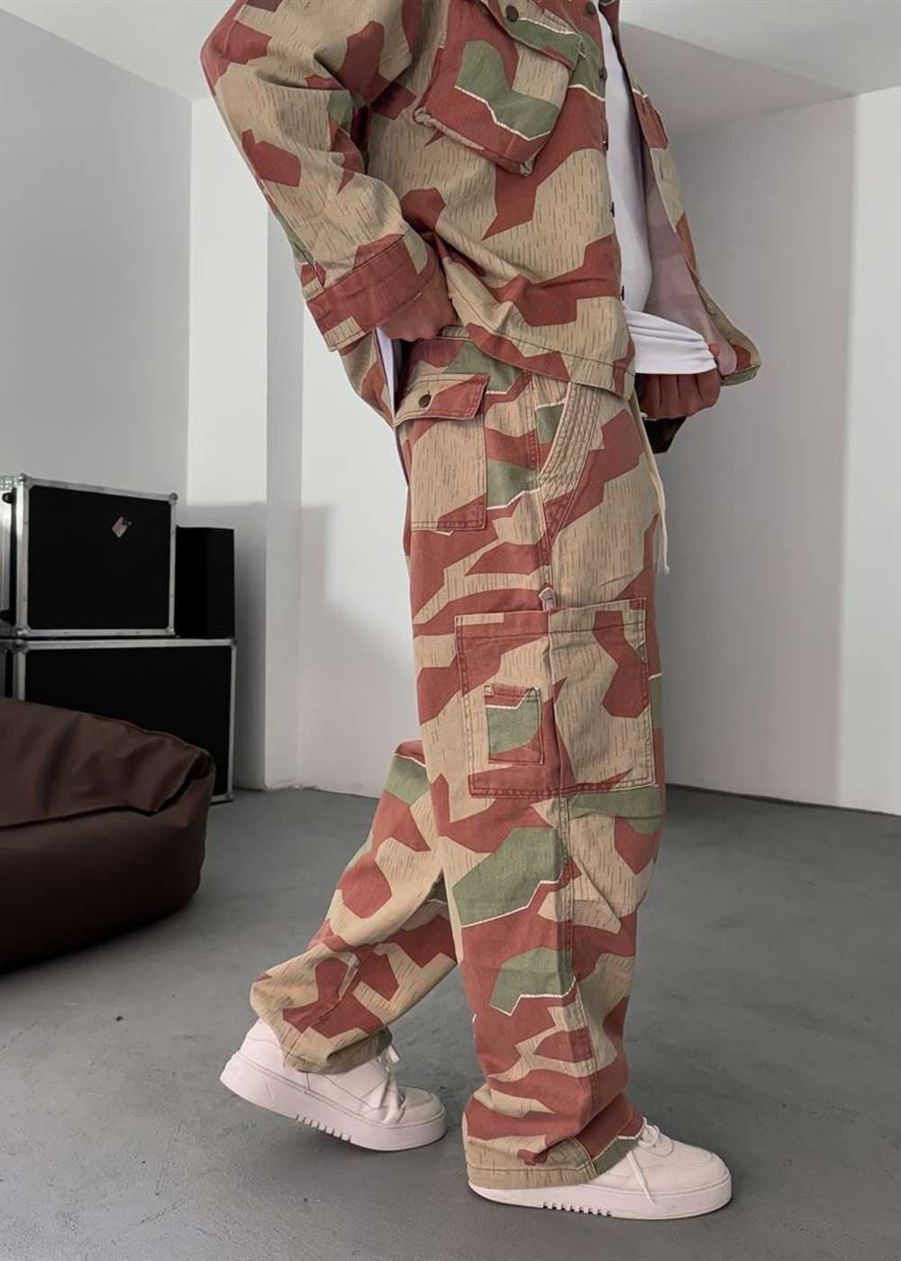 Στρατιωτικό Cargo Camo Relax Baggy – Κεραμιδί – 3