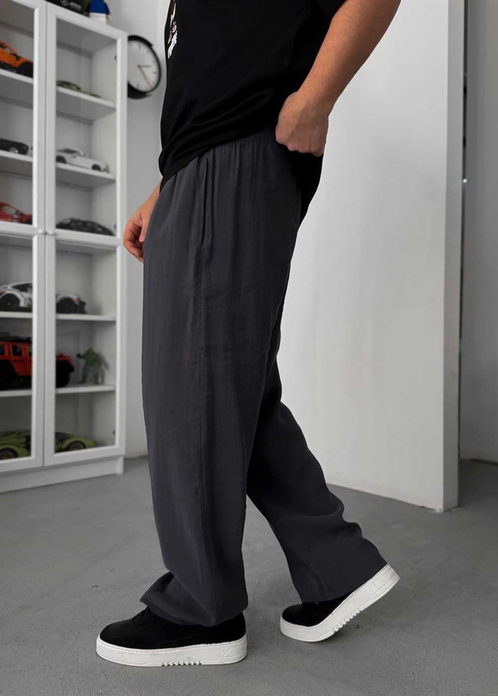 Lightweight Tensel Baggy Παντελόνι – Ανθρακί – 3