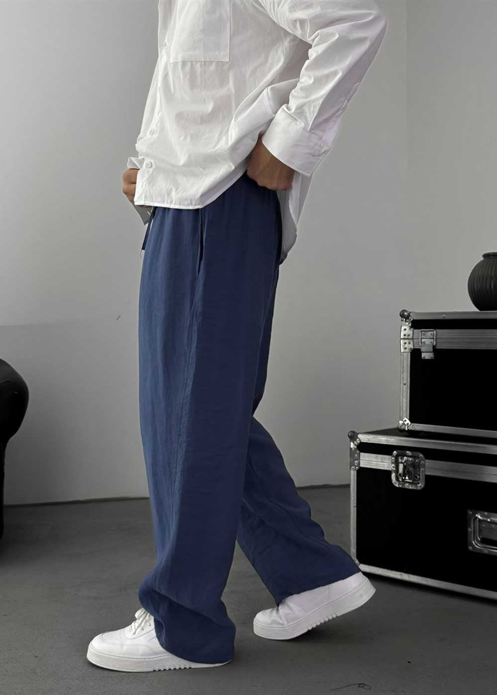 Lightweight Tensel Baggy Παντελόνι – Μπλε – 3