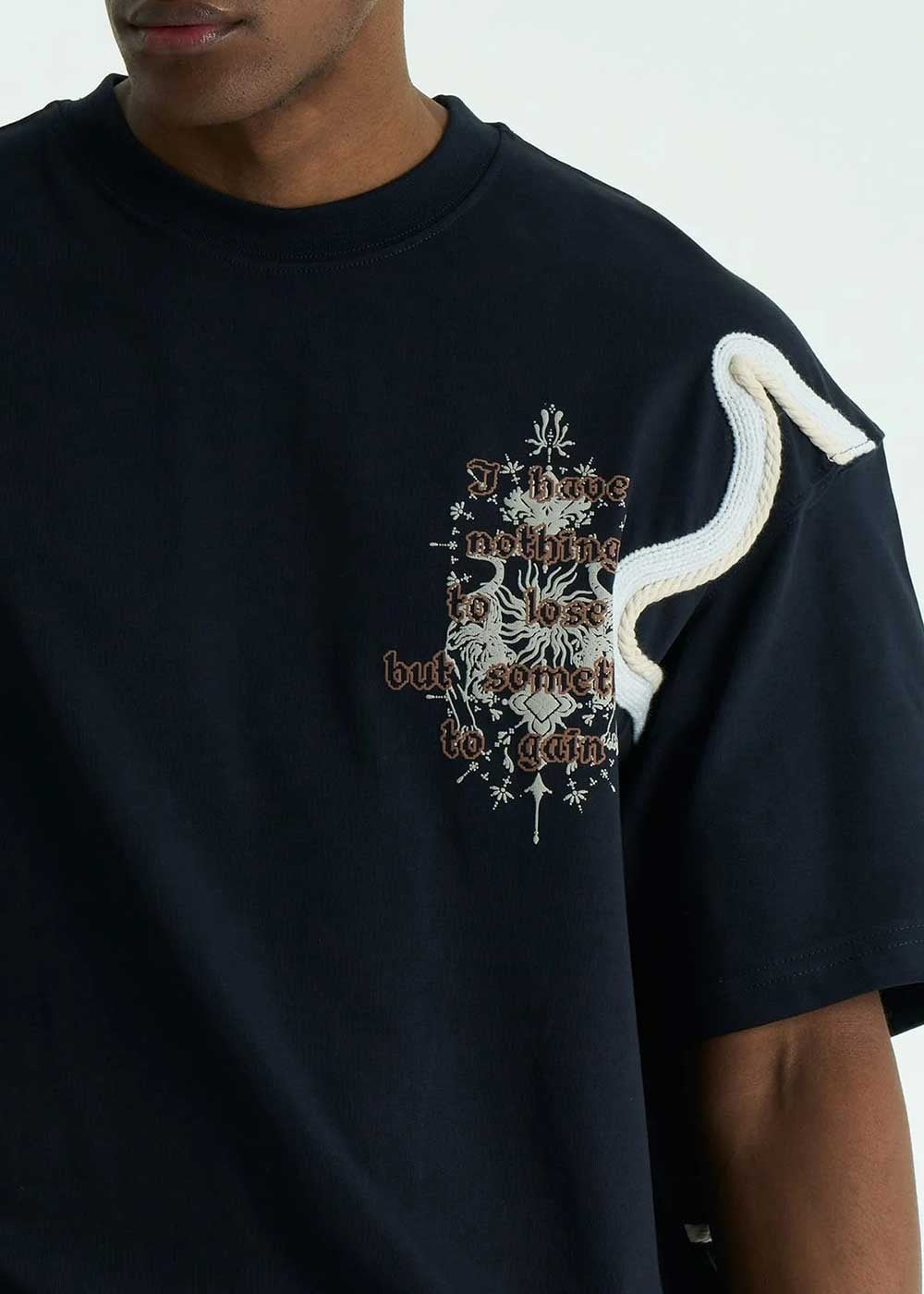 Oversized T-Shirt Nothing to Lose – Σκούρο Μπλε – 4