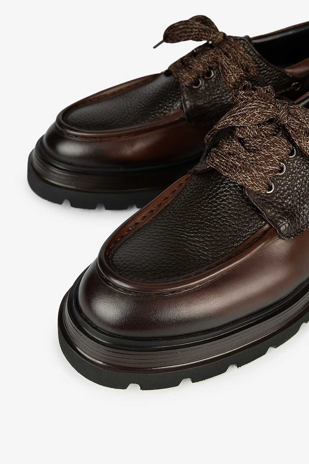 Χειροποίητα Παπούτσια Leather Rock Derby Studio – Καφέ