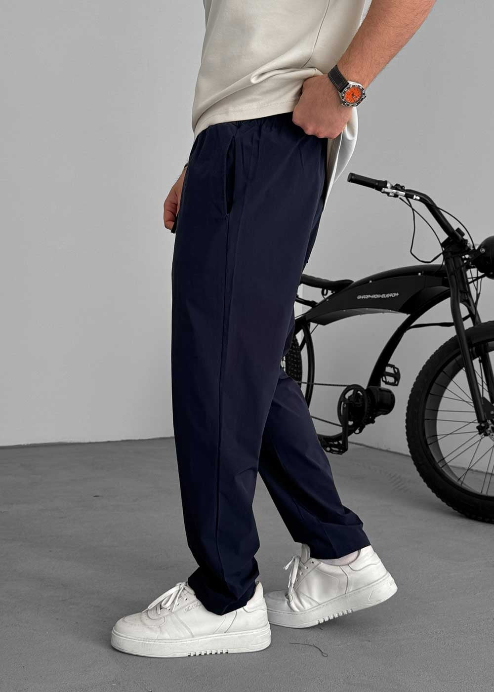 Parachute Παντελόνι Baggy Με Ελαστικότητα Και Λάστιχο Στη Μέση – Σκούρο Μπλε – 4