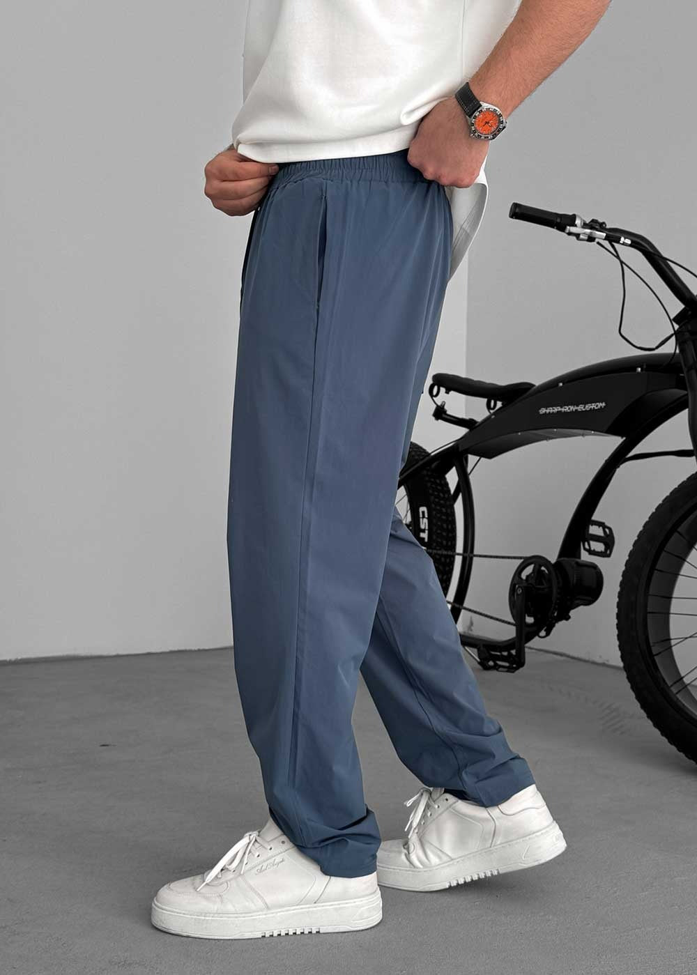 Parachute Παντελόνι Baggy Με Ελαστικότητα Και Λάστιχο Στη Μέση – Πετρολ – 4
