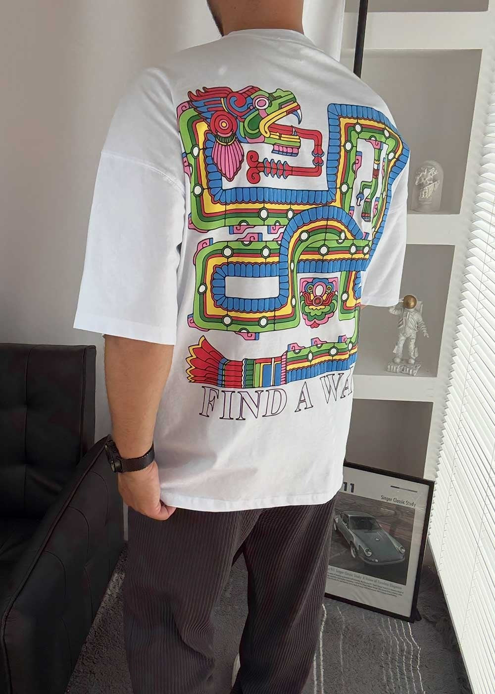 Find A Way Oversized T-Shirt – Λευκό – 4