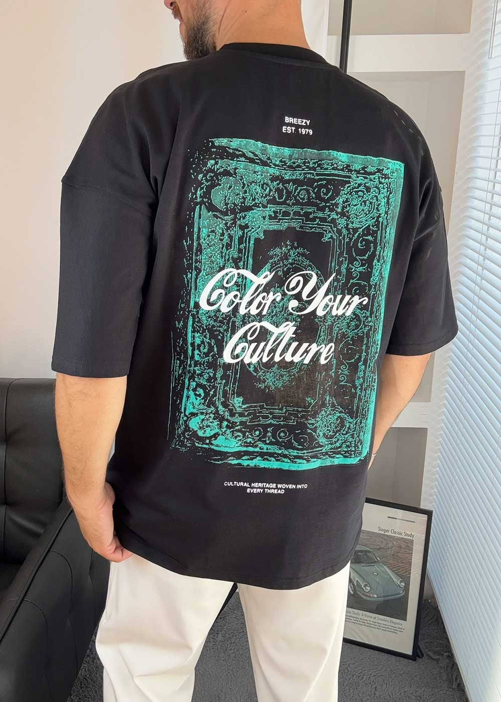 Color Your Culture Oversized T-Shirt – Μαύρο – 4