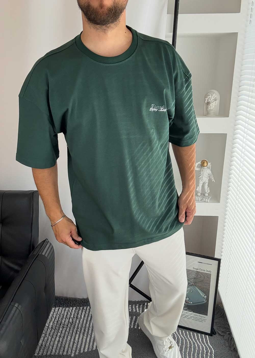 Oversized T-Shirt Eternol Stone – Πράσινο – 4