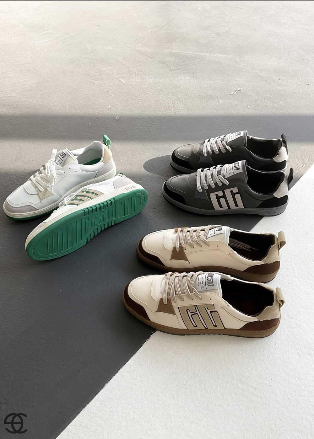 Faux Leather GG Sneakers – Καφέ – 5