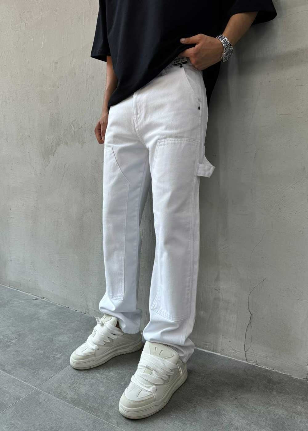 Baggy Τζιν Παντελόνι Urban – Λευκό – 4