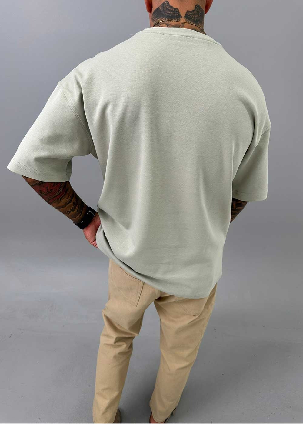 Oversized Basic T-Shirt – Μιντ – 4