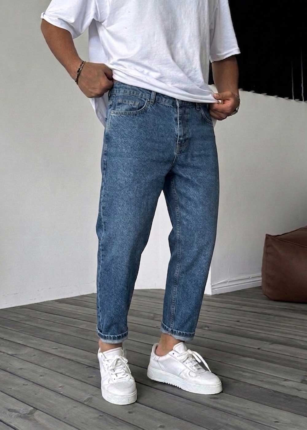 Παντελόνι Loose Fit Jean Denim  Acid Wash