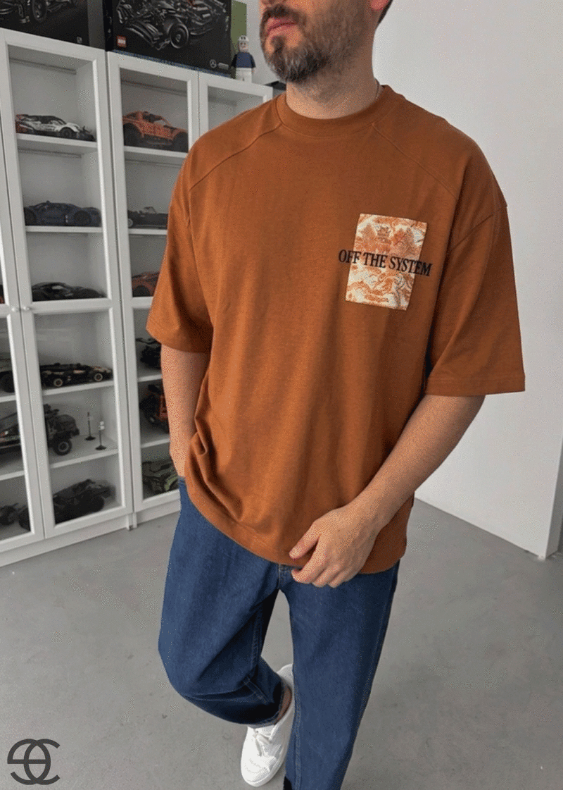 Oversized T-Shirt Unlimited – Καφέ – 2