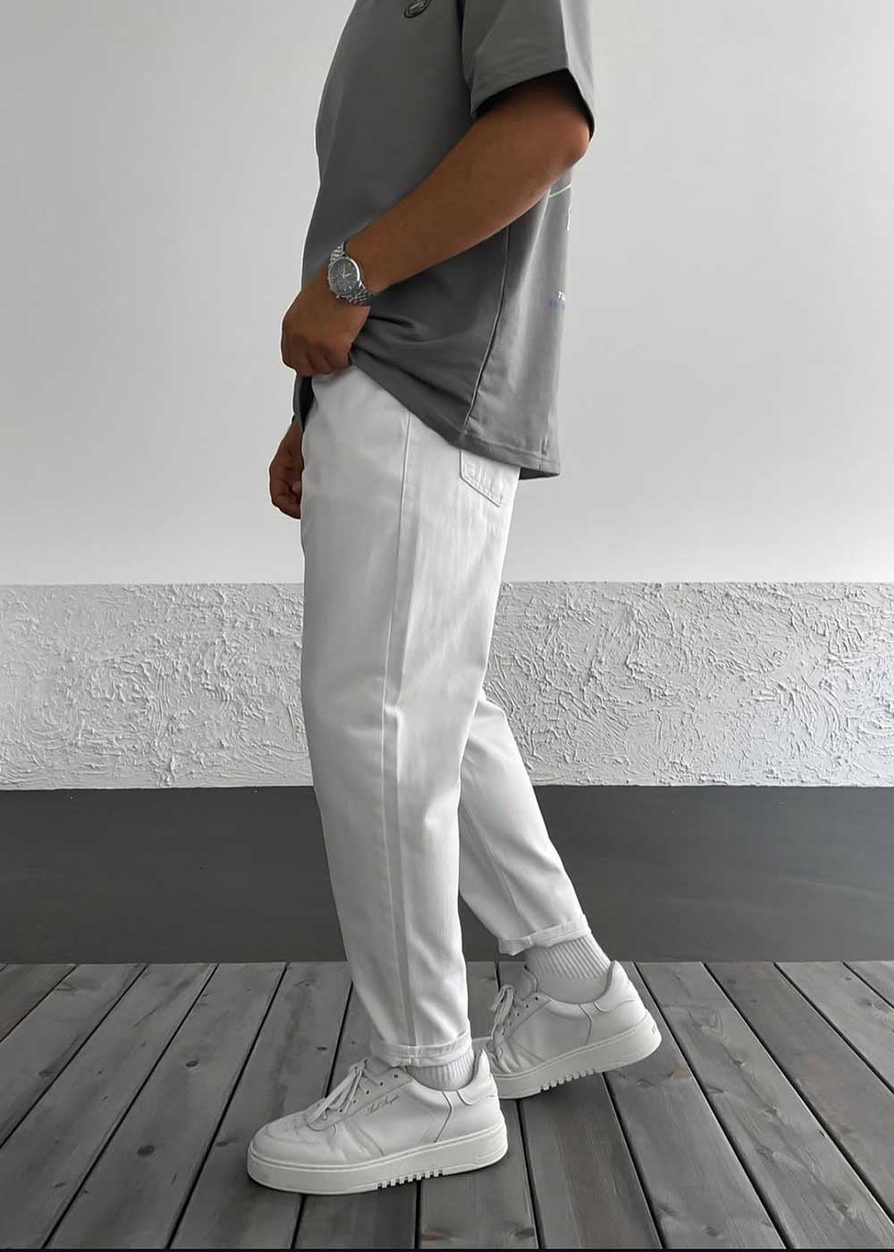Παντελόνι Τζιν Loose Fit -Λευκό – 3