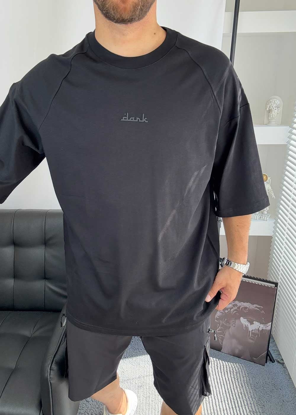 Beyond Reality Oversized T-Shirt με Τύπωμα – Μαύρο – 4