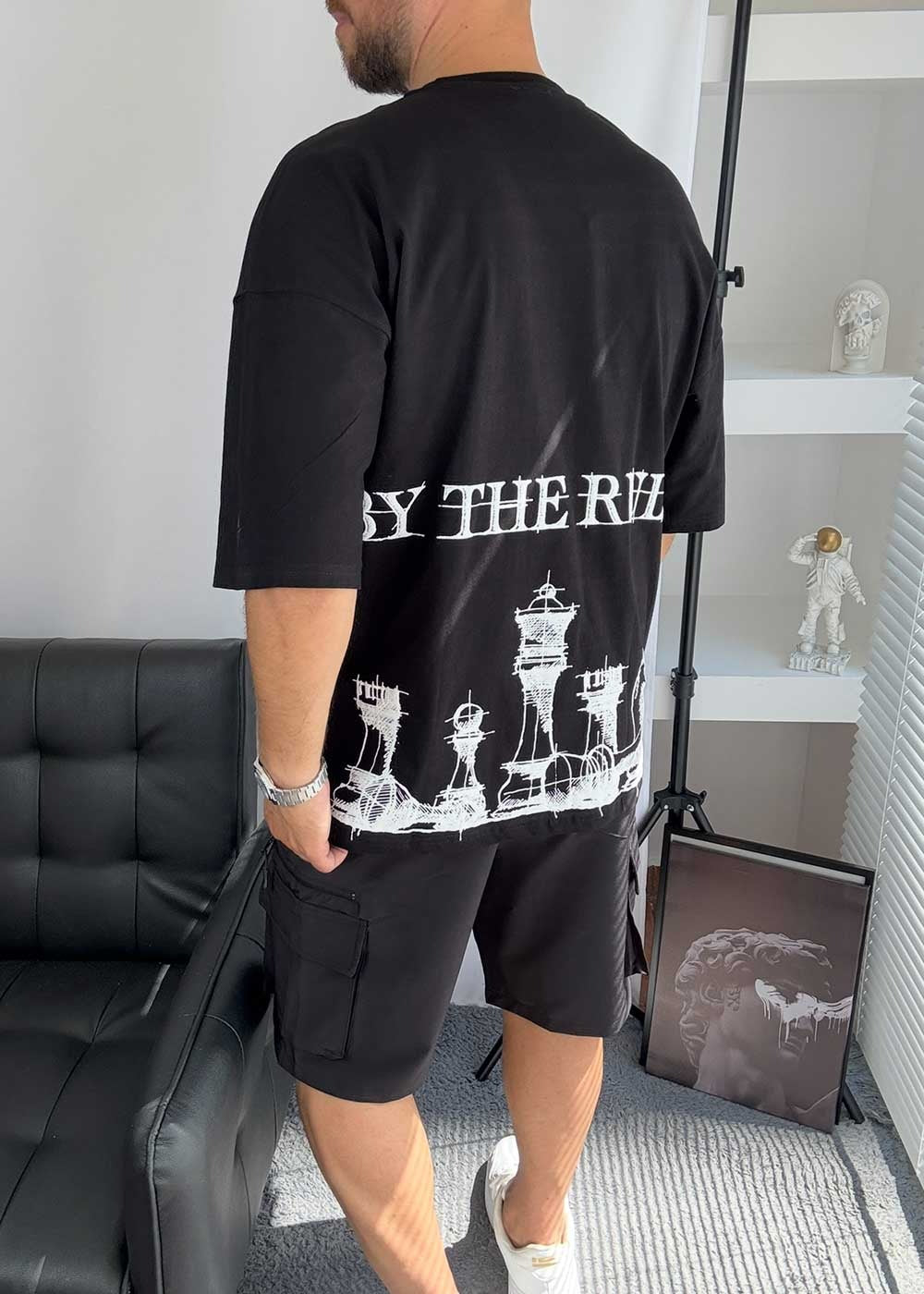 Oversized T- shirt By The Rules -Μαύρο – 4