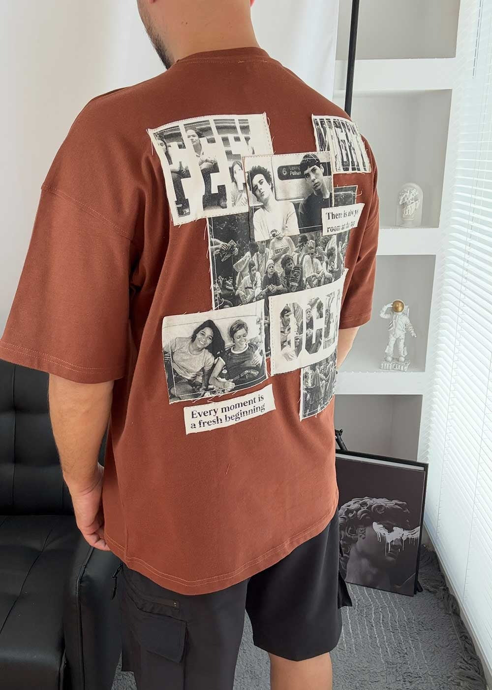 Oversized T-Shirt Ocean – Κεραμιδί – 4