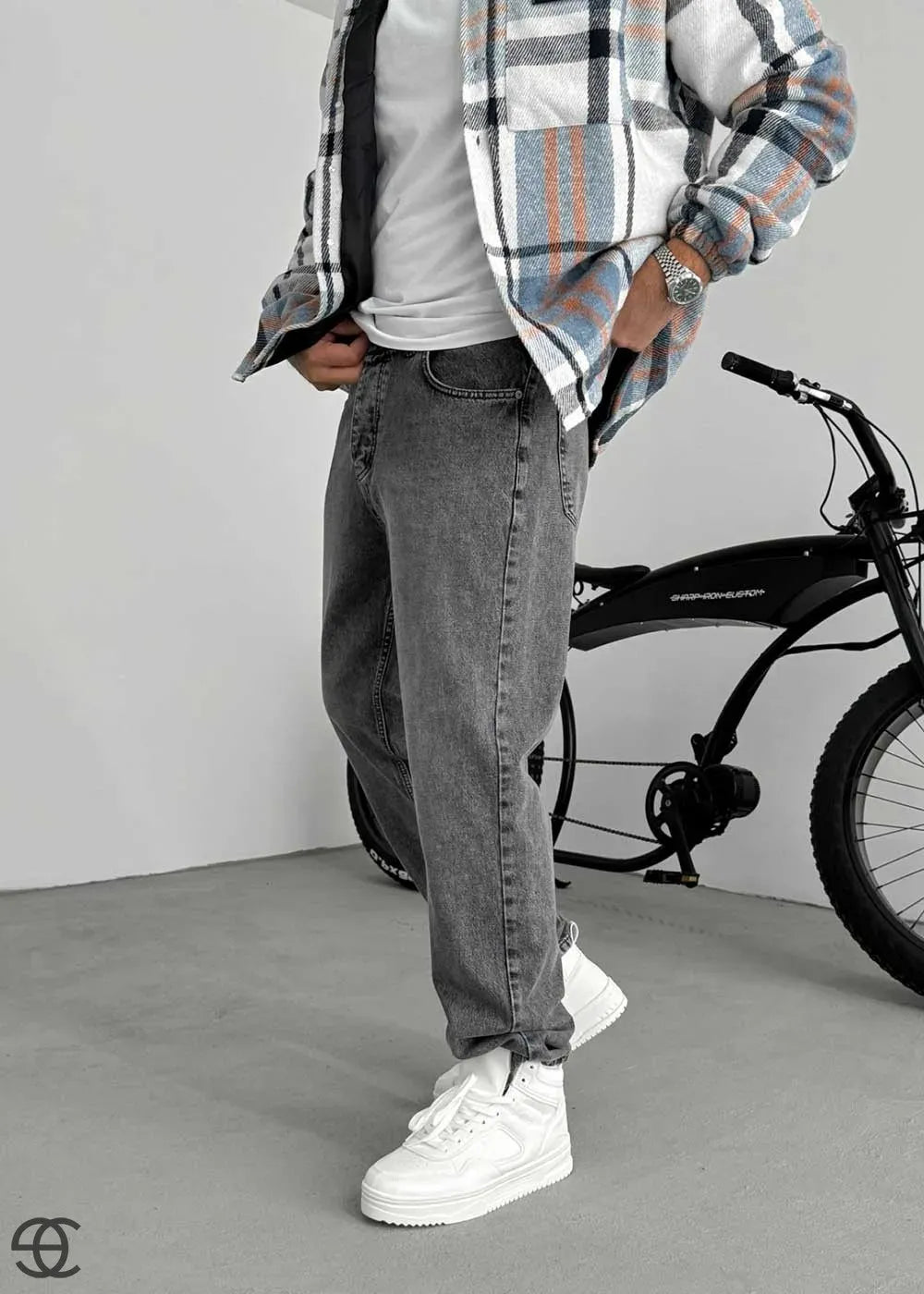 Παντελόνι Baggy Jean- Γκρι – 4
