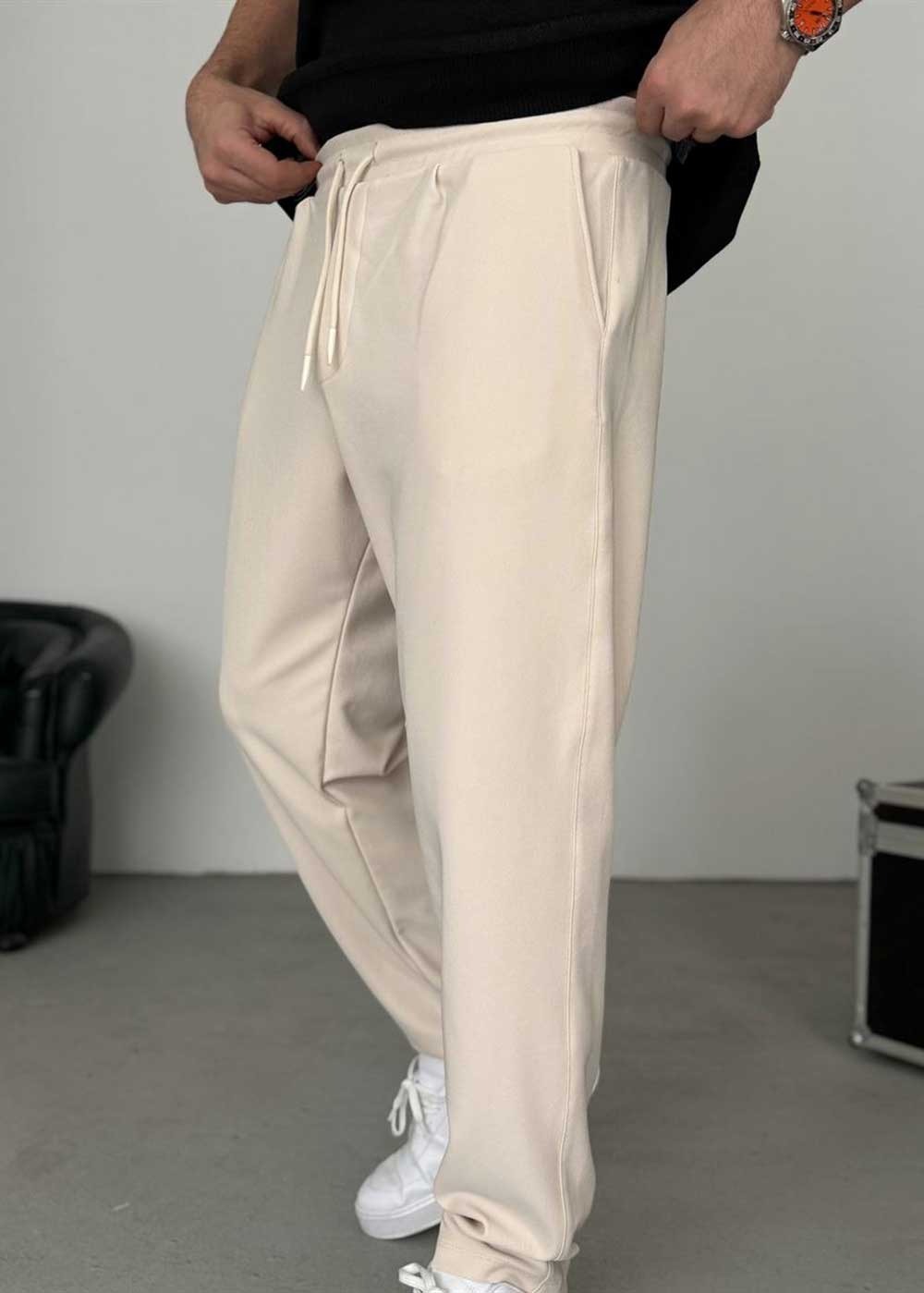Textured Straight Fit Παντελόνι – Μπεζ 39.90 € – 4