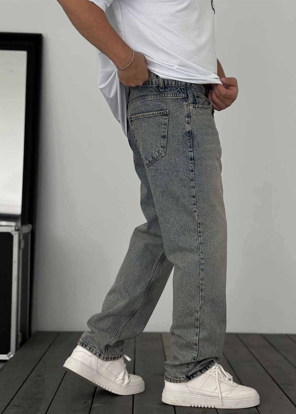 Baggy Παντελόνι Τζιν Με Ανοιχτό Μπλε Εφέ – Light Blue – 4
