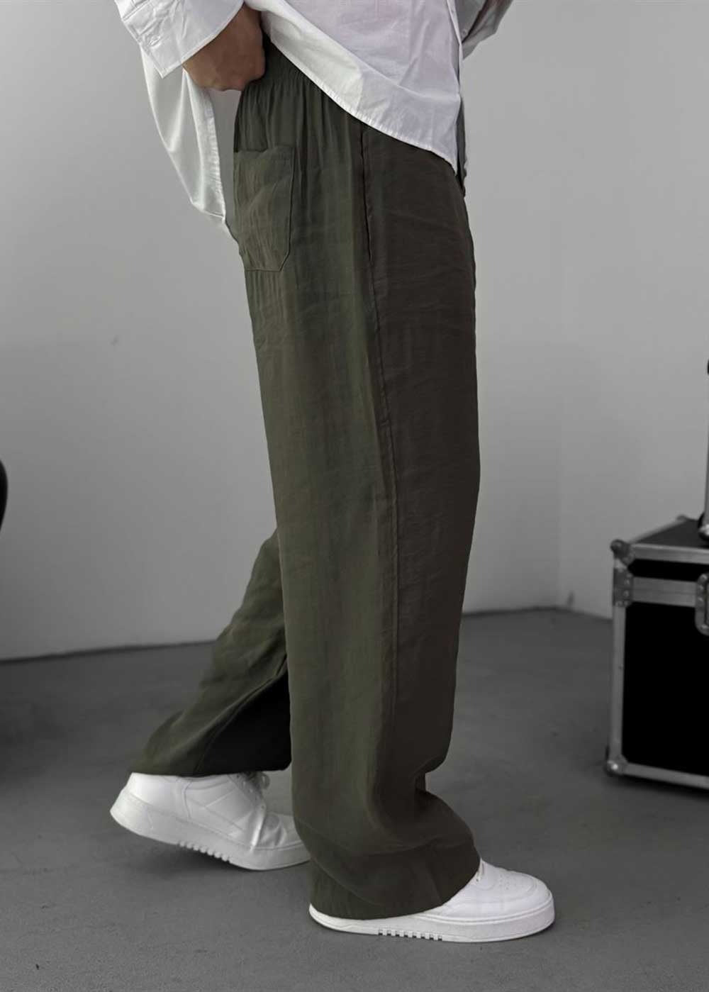 Lightweight Tensel Baggy Παντελόνι – Χακί – 4