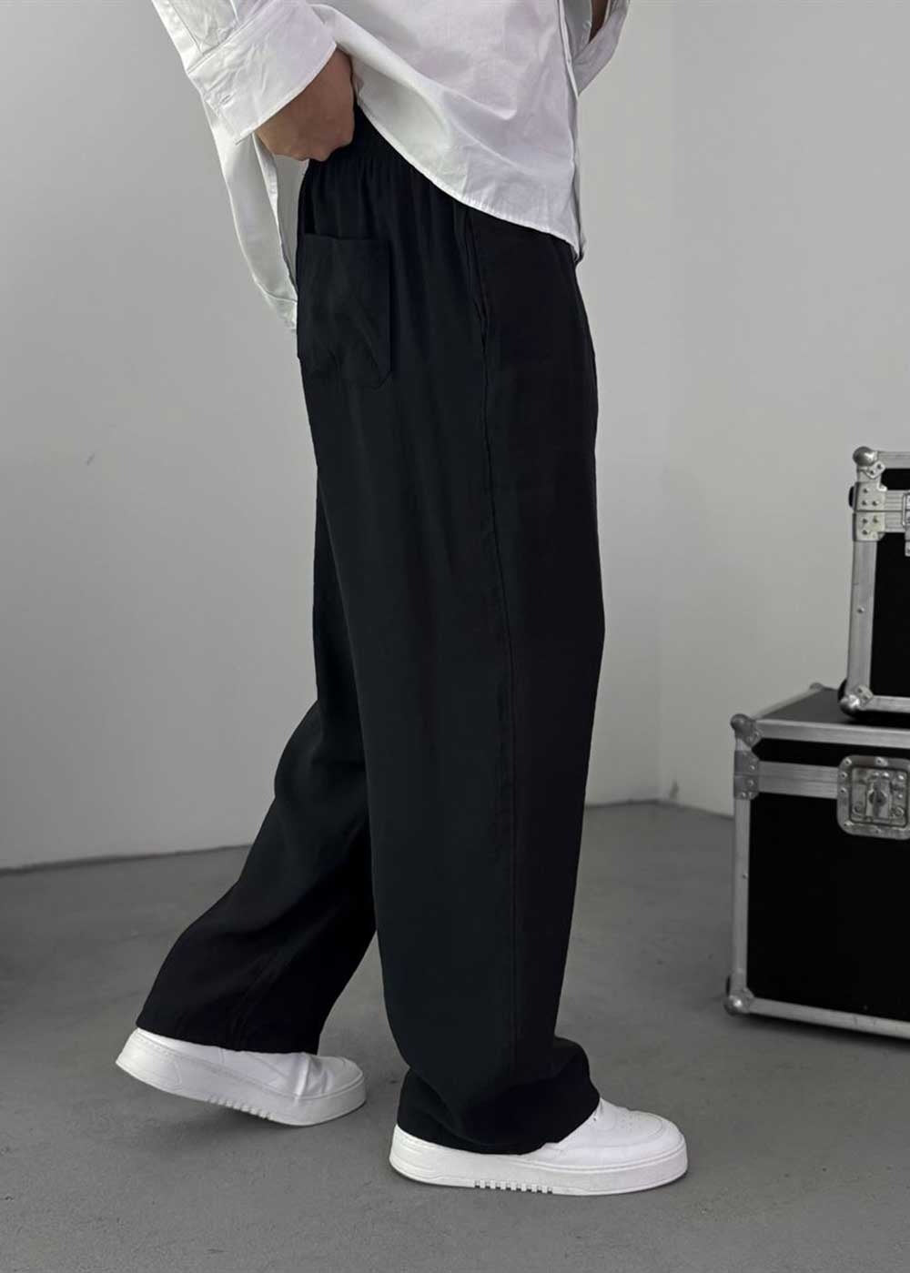Lightweight Tensel Baggy Παντελόνι – Μαύρο – 4