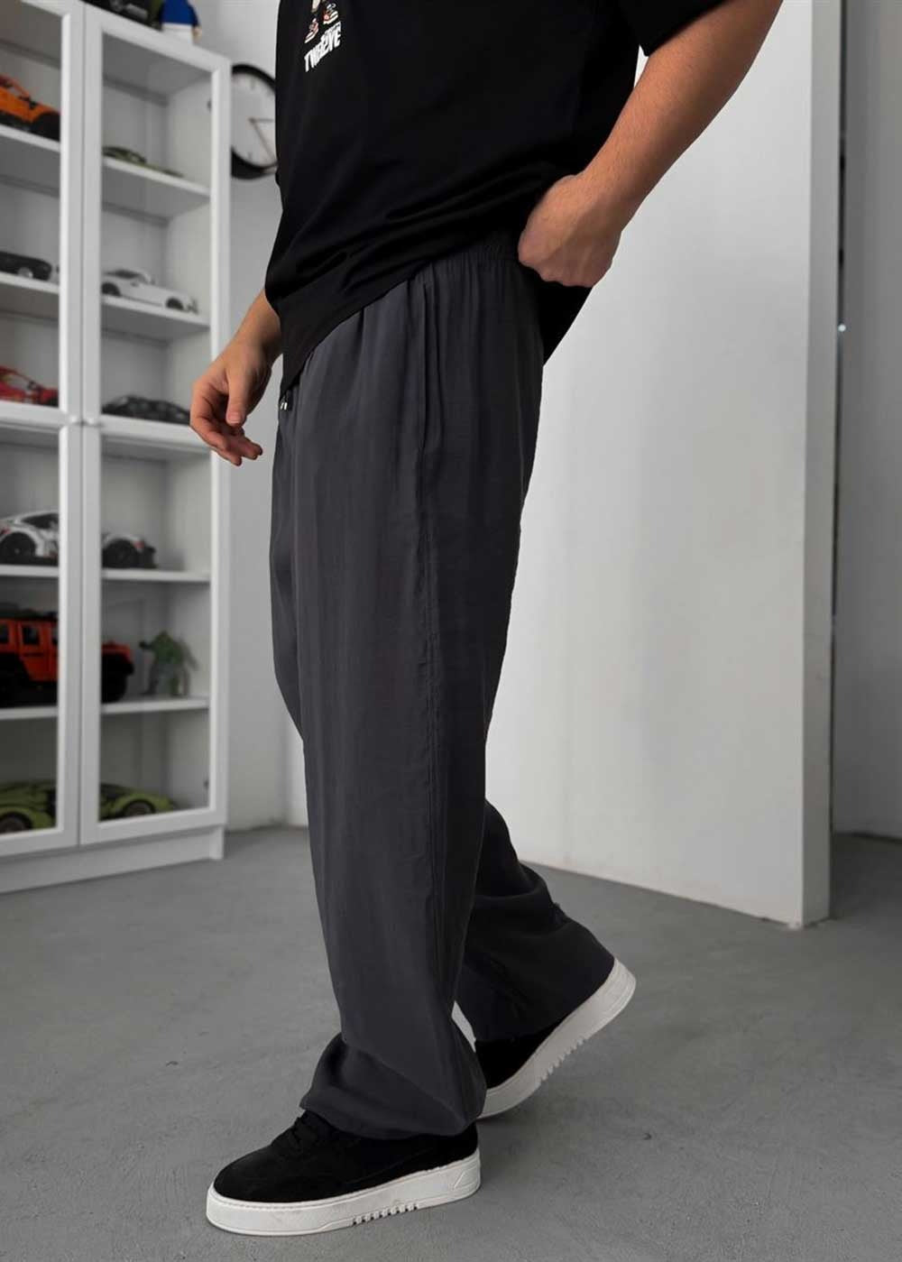 Lightweight Tensel Baggy Παντελόνι – Ανθρακί – 4