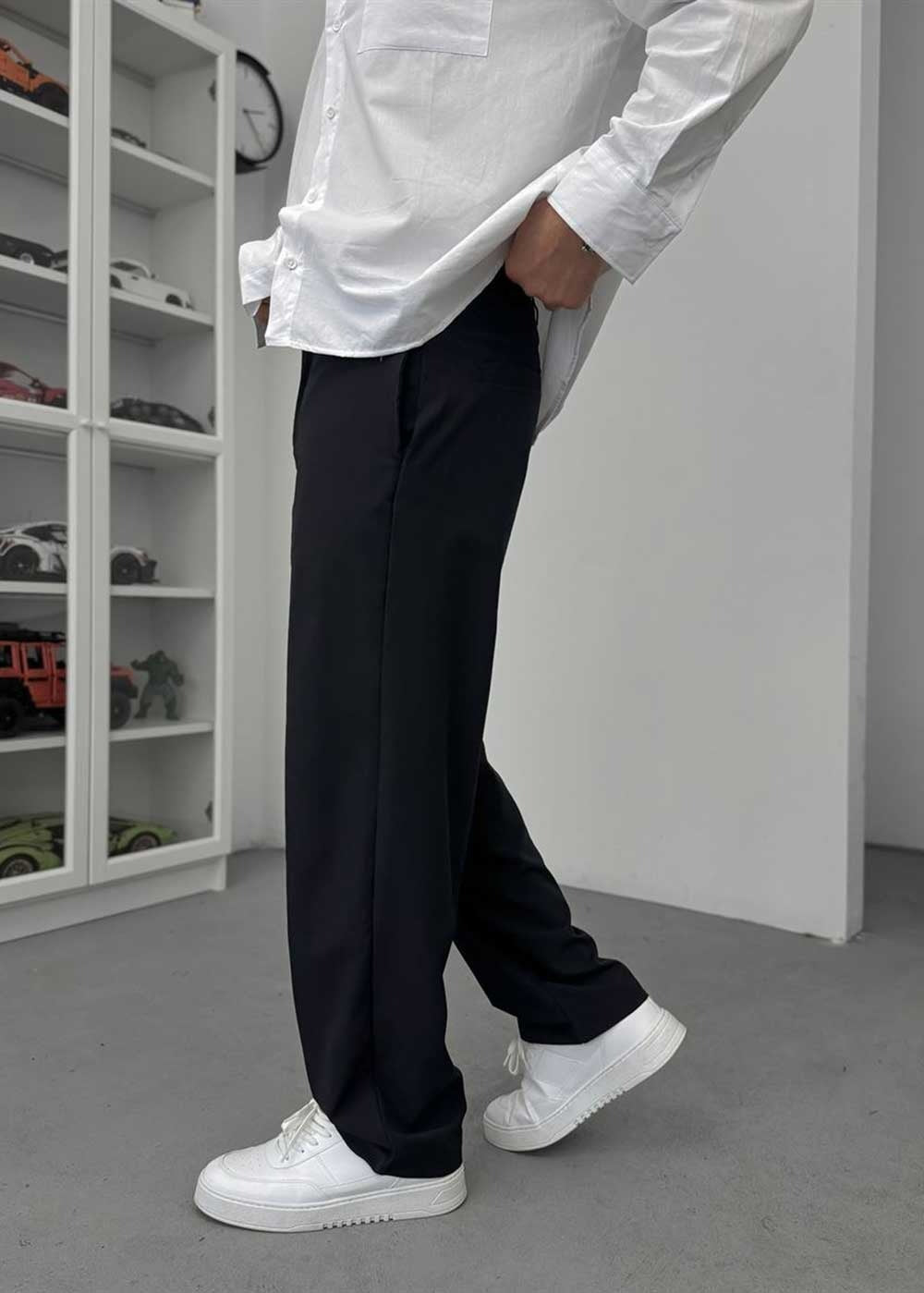 Baggy Παντελόνι “Waffle-Flex” Premium Stretch Edition – Μαύρο – 3