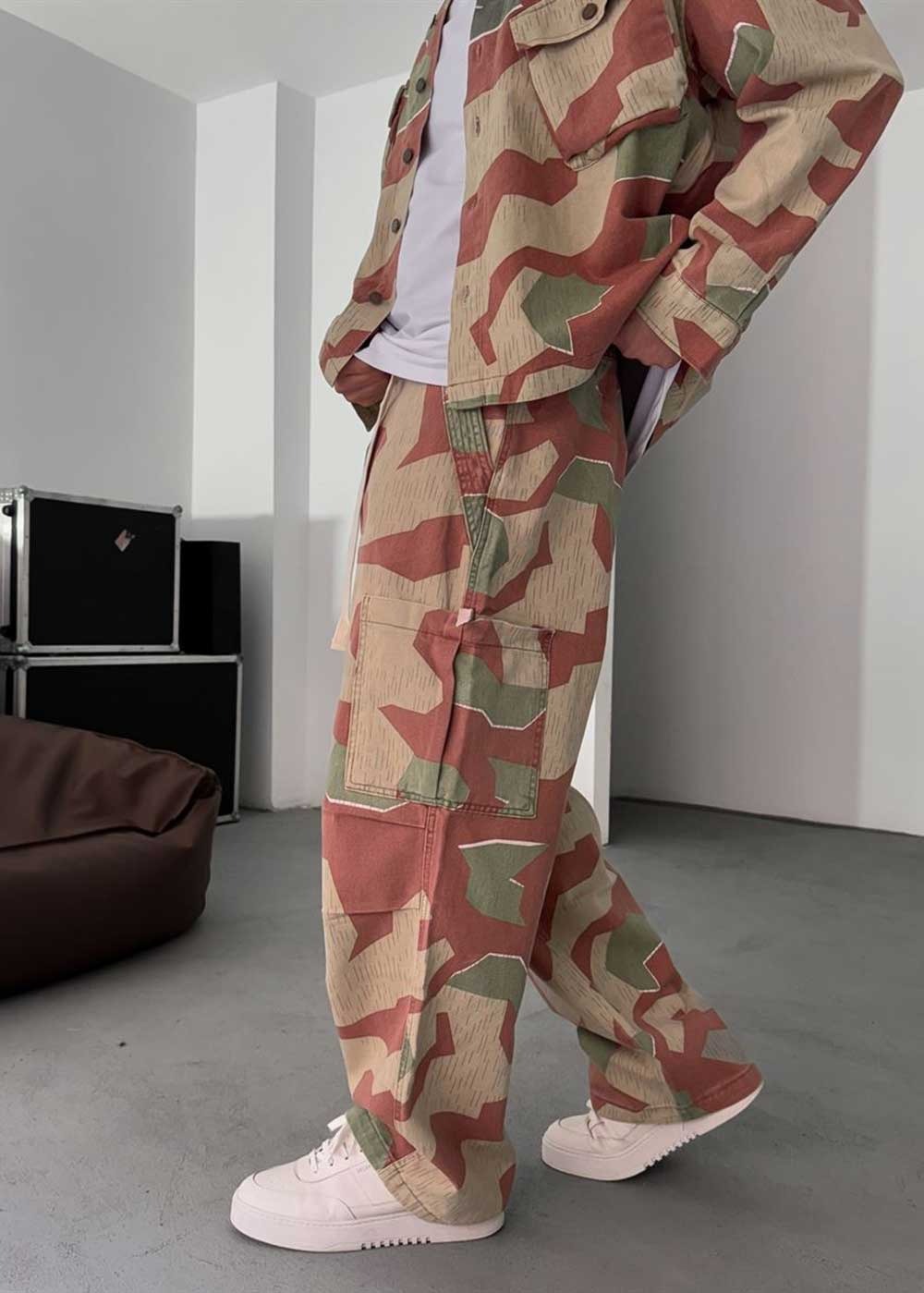 Στρατιωτικό Cargo Camo Relax Baggy – Κεραμιδί – 4