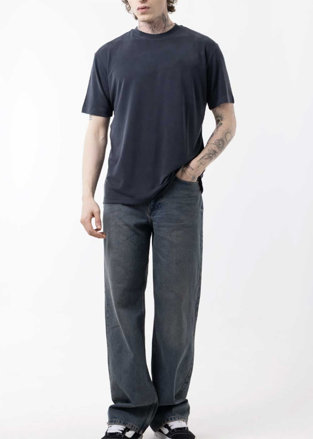 Modal Suprem T-Shirt Κανονικής Γραμμής – Ανθρακί – 4