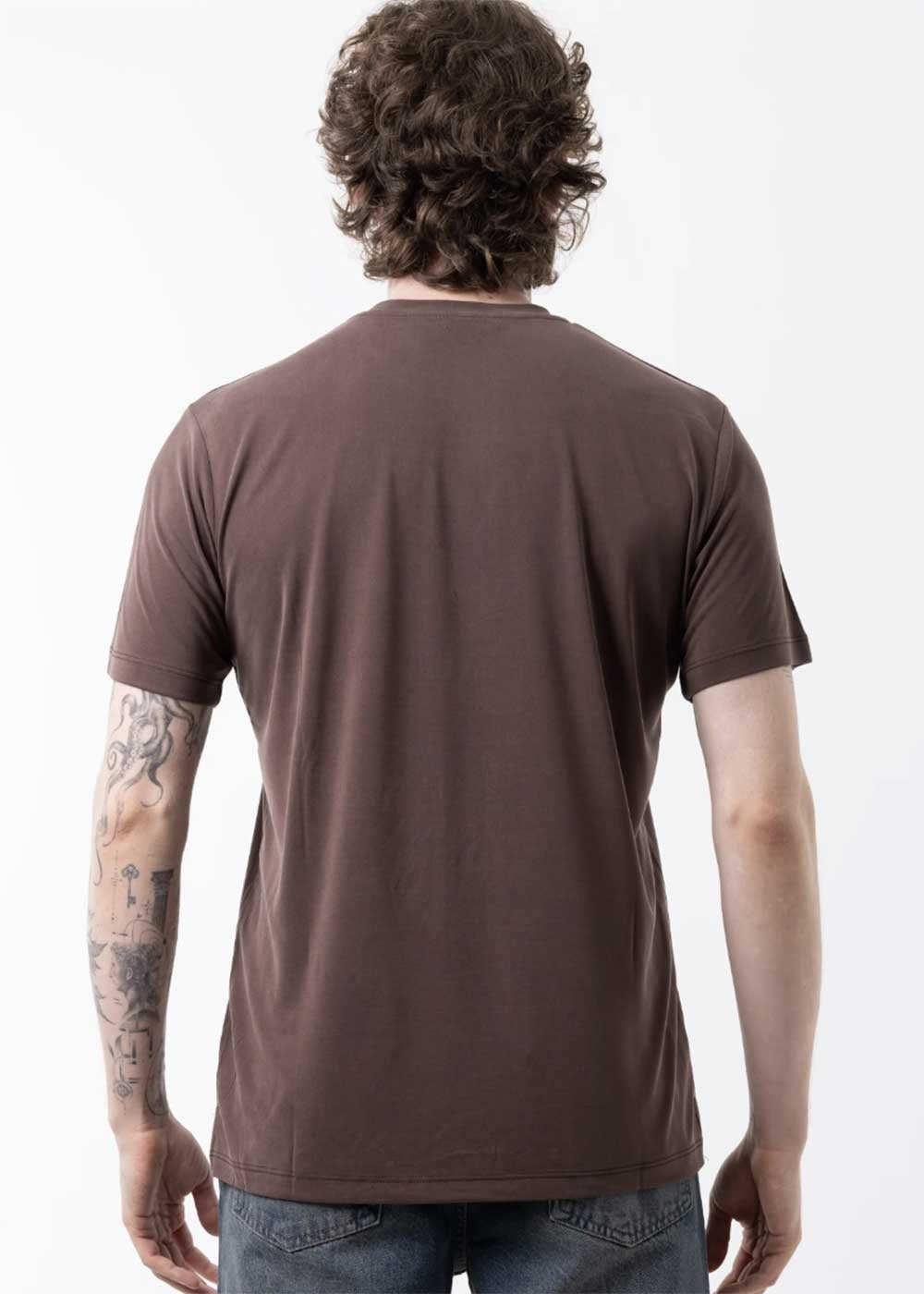 Modal Suprem T-Shirt Κανονικής Γραμμής – Καφέ – 4