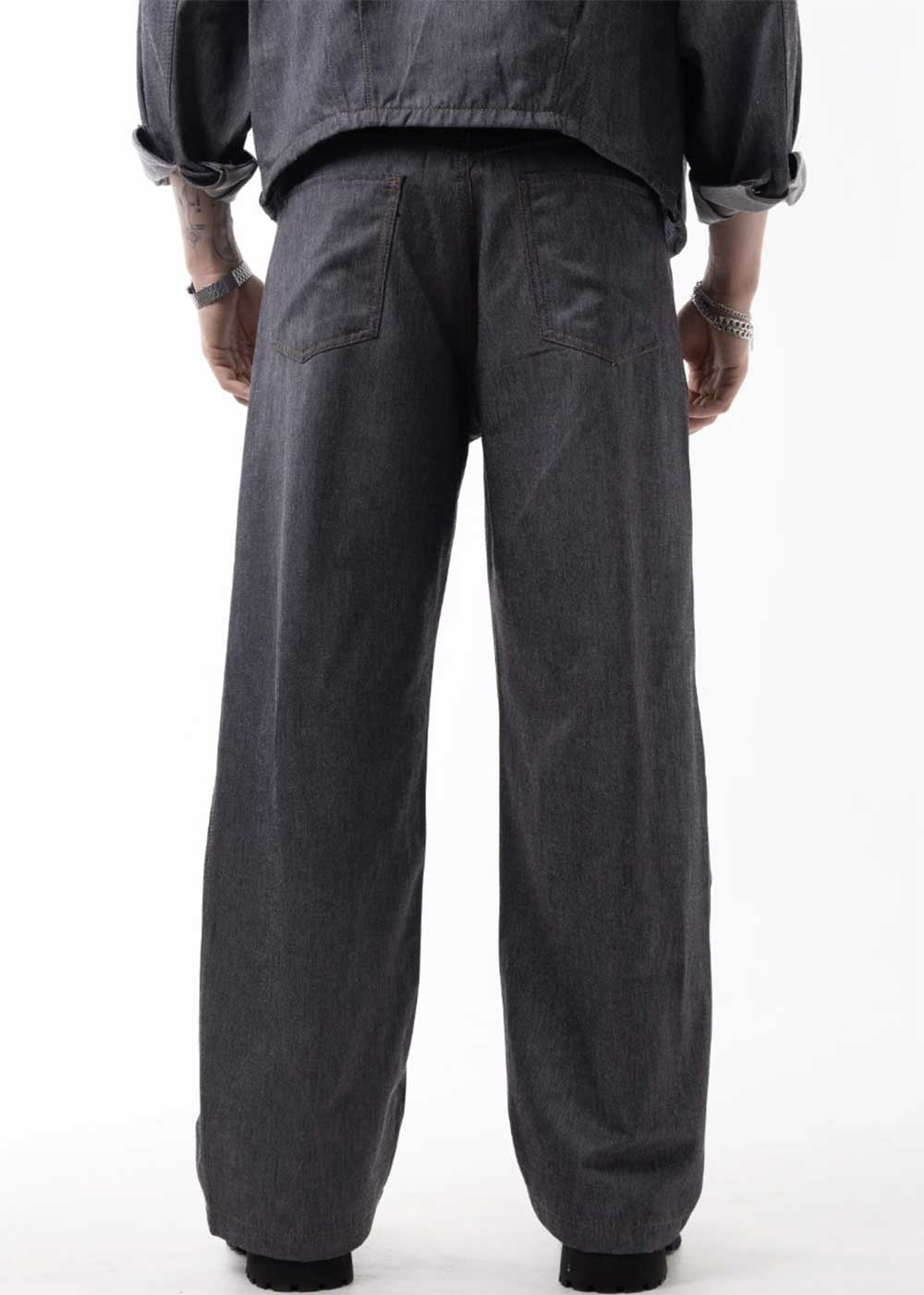 Denim Co-ord Graphite Set – Σκούρο Γκρι – 4
