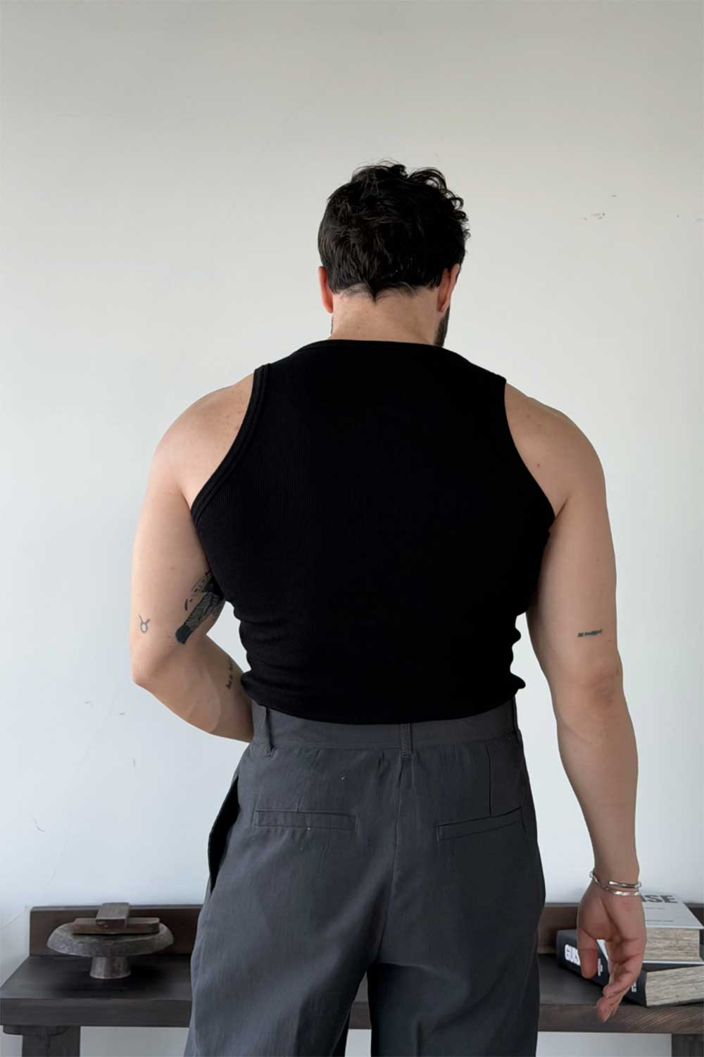Nox Henley Tank Top - Μαύρο