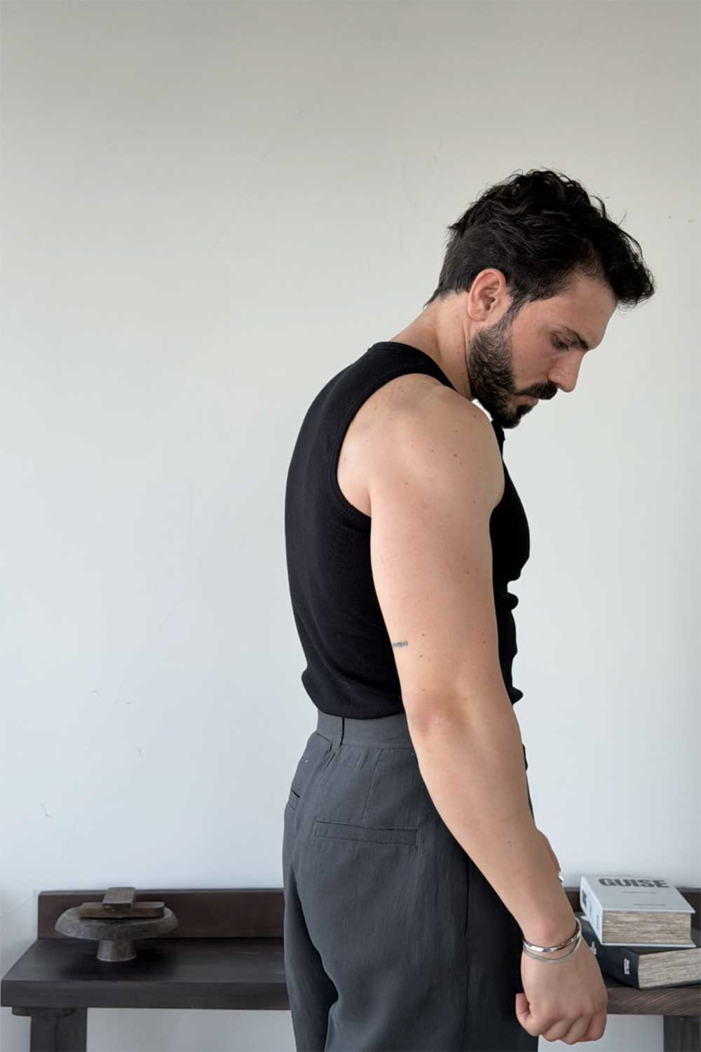 Nox Henley Tank Top - Μαύρο