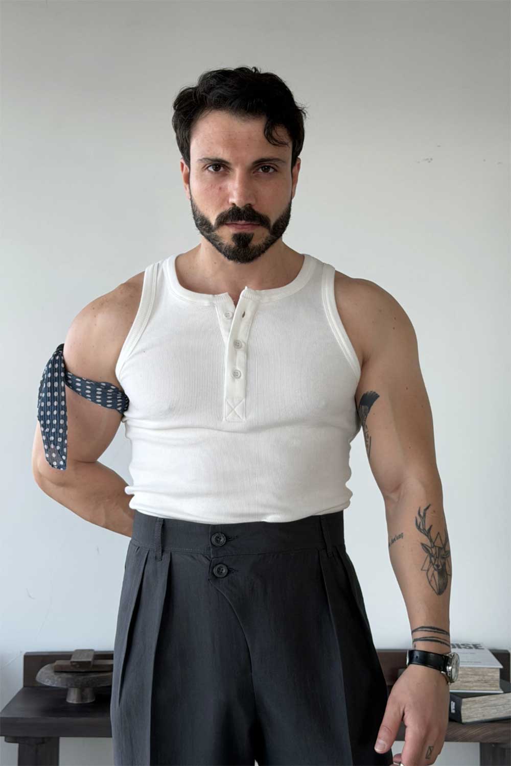 Nox Henley Tank Top - Λευκό