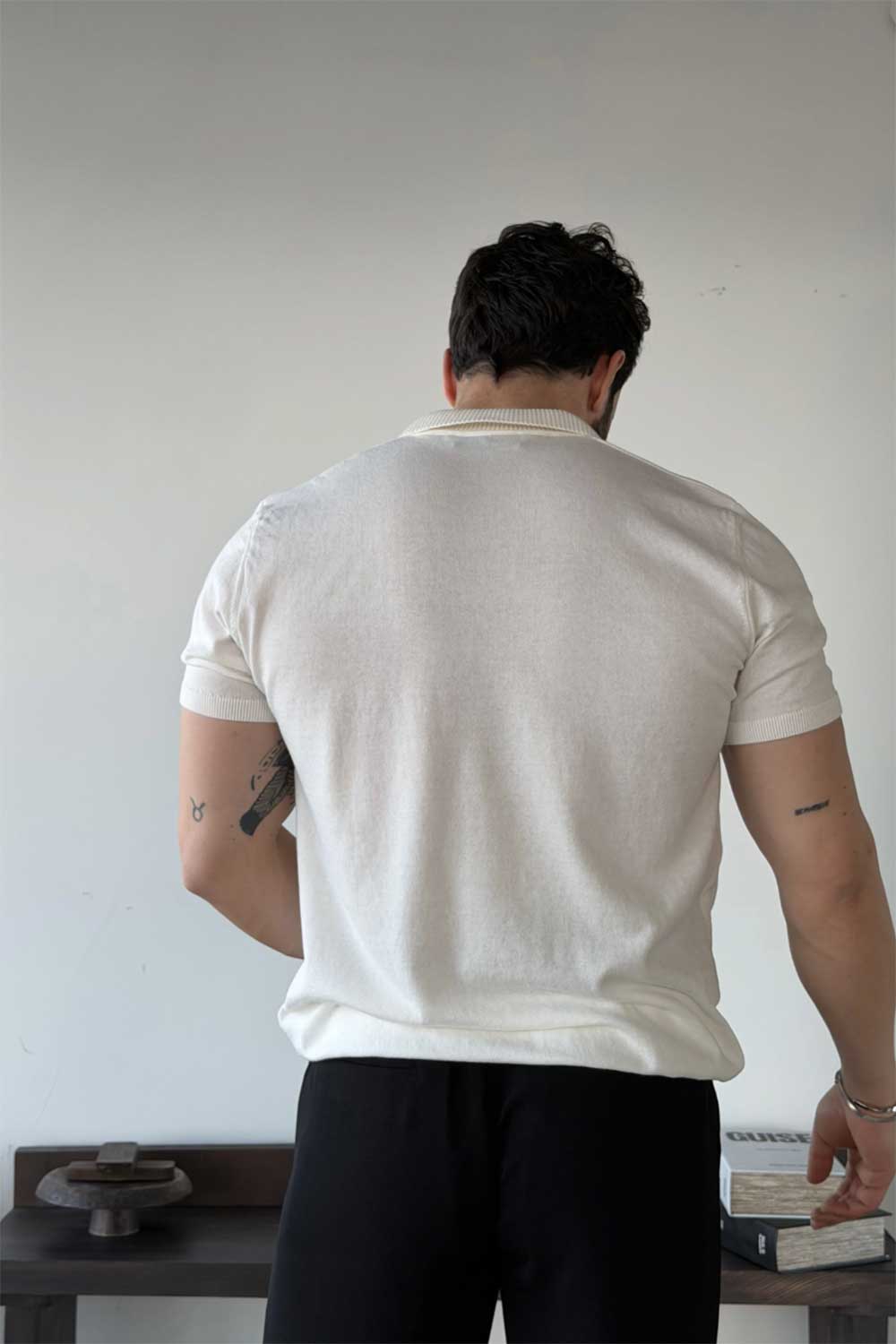 T-Shirt Knit Scallini Basic Studio –Λευκό
