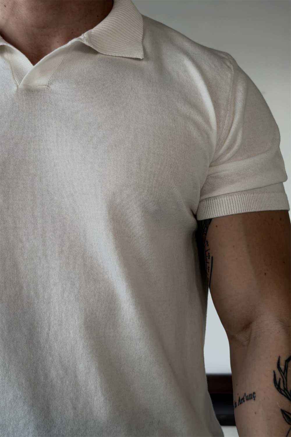 T-Shirt Knit Scallini Basic Studio –Λευκό