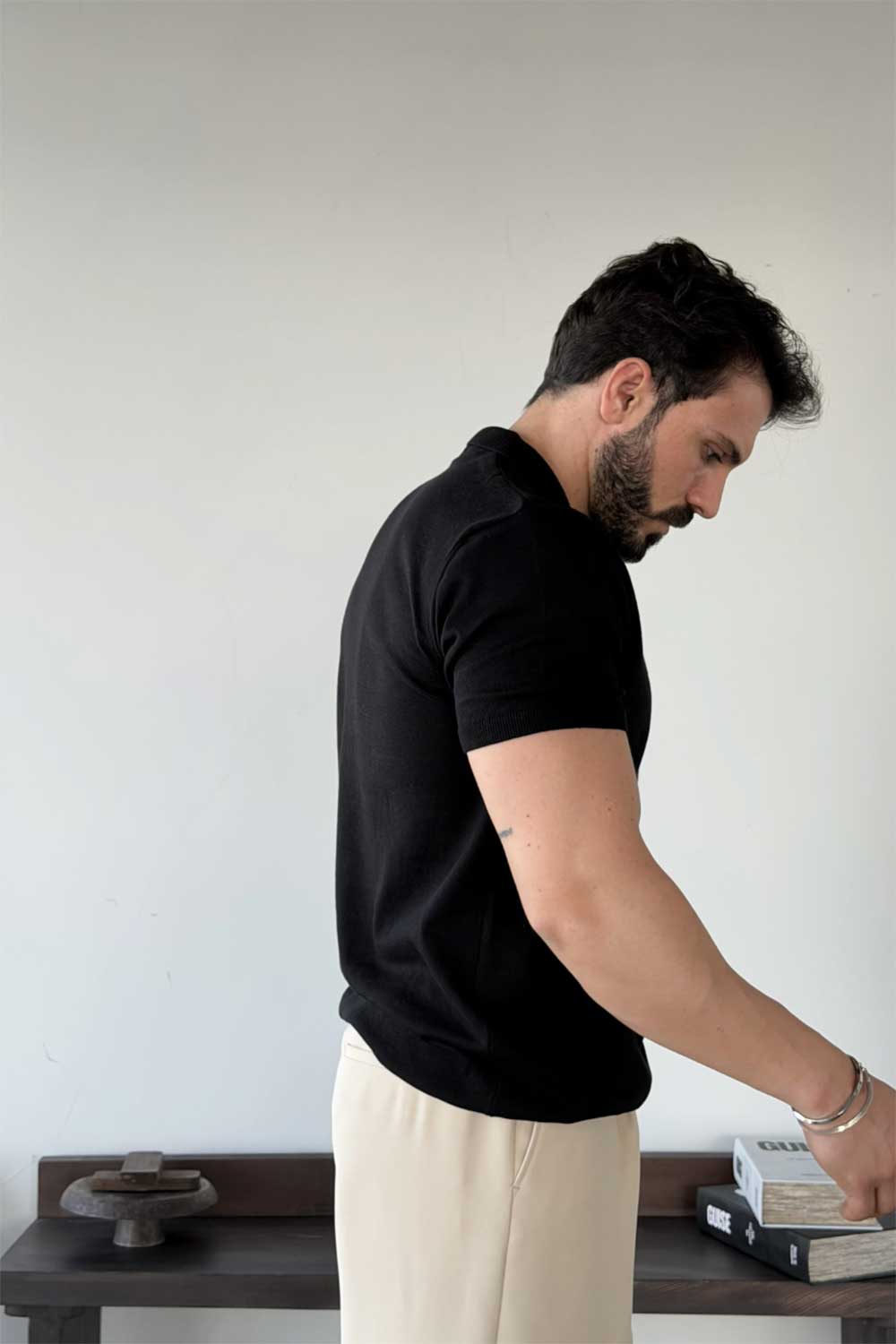 T-Shirt Knit Scallini Basic Studio – Μαύρο
