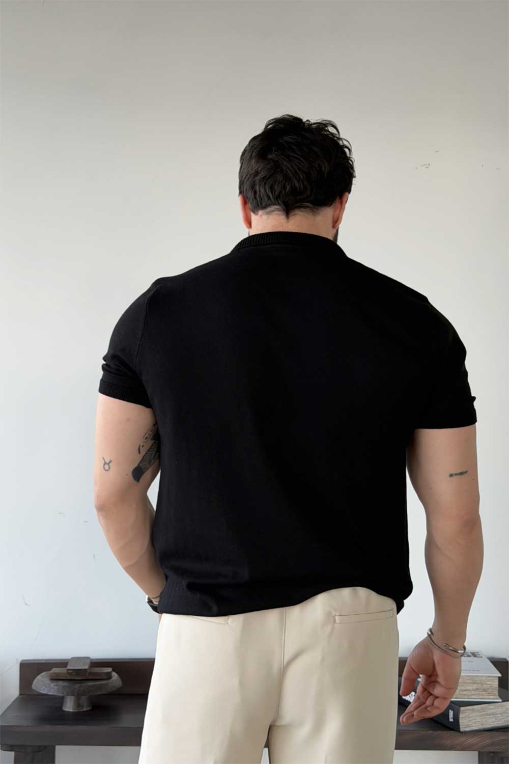 T-Shirt Knit Scallini Basic Studio – Μαύρο
