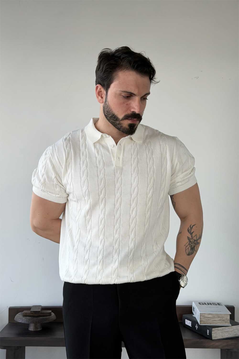 Polo T-Shirt Knit Cable-Authentic – Off-White
