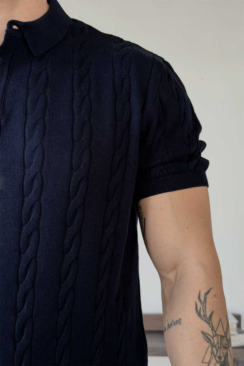 Polo T-Shirt Knit Cable-Authentic – Μπλε