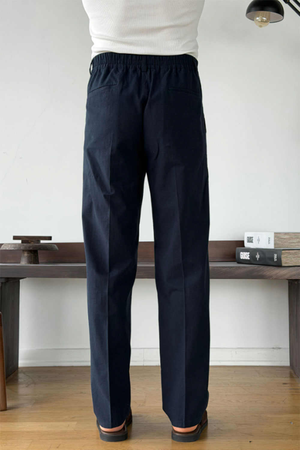Παντελόνι Cotton-Linen Urban Pleated Studio – Μπλε