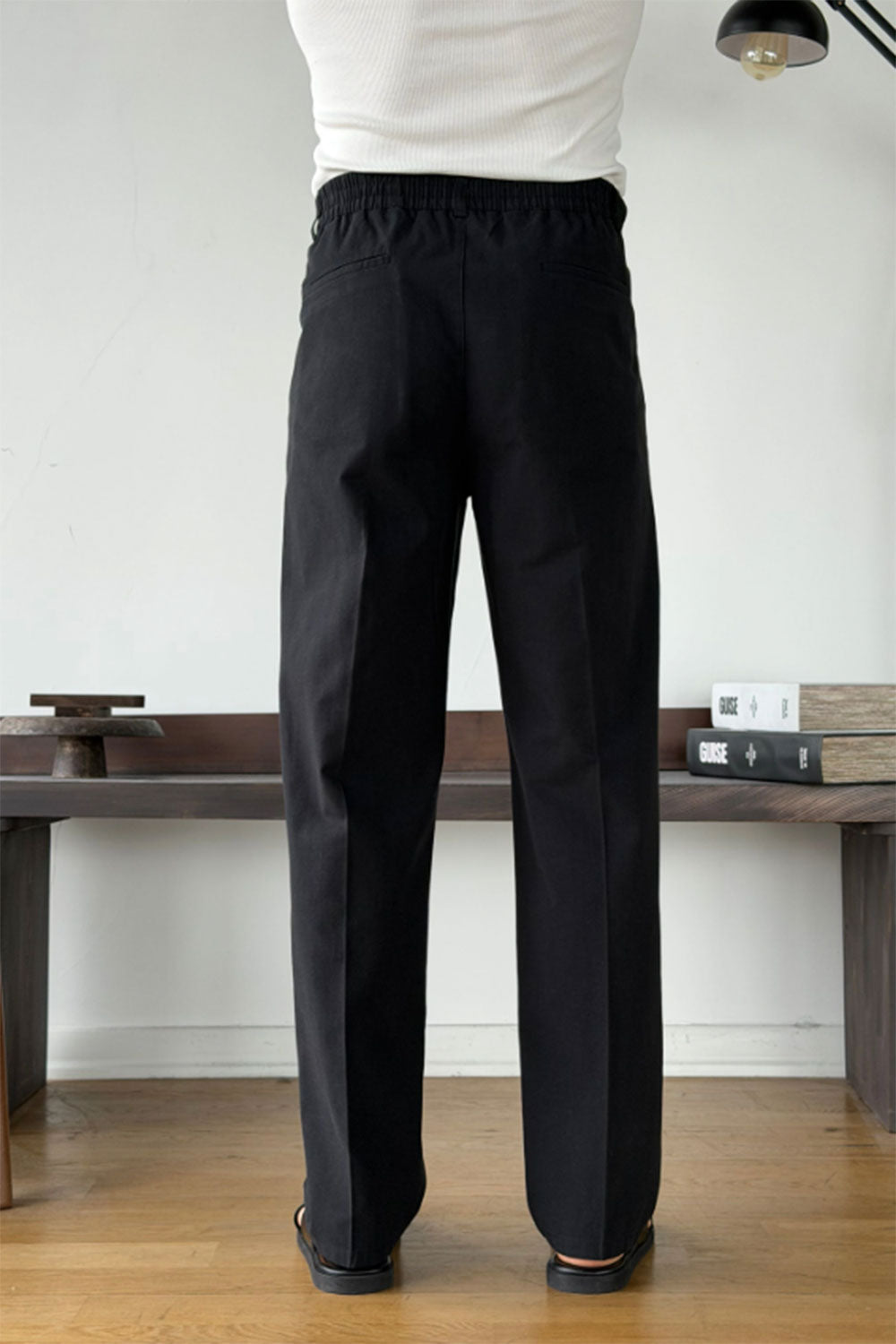 Παντελόνι Cotton-Linen Urban Pleated Studio – Μαύρο