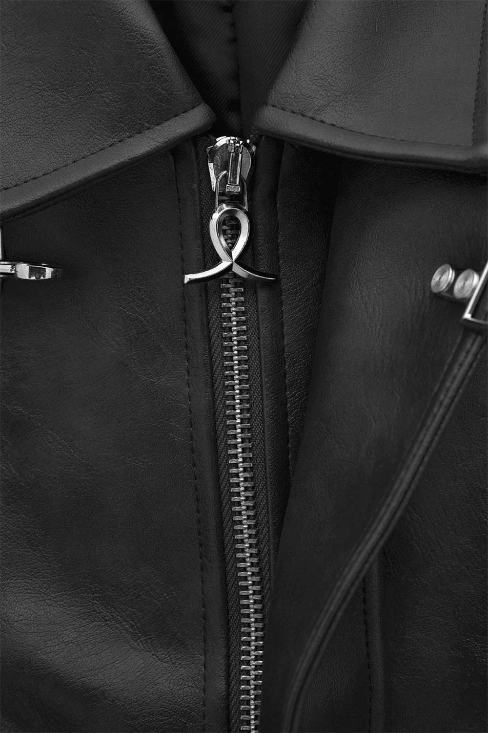 Ανδρικό Δερματίνη Jacket με Vintage Εφέ & Μεταλλικό Κούμπωμα – Μαύρο