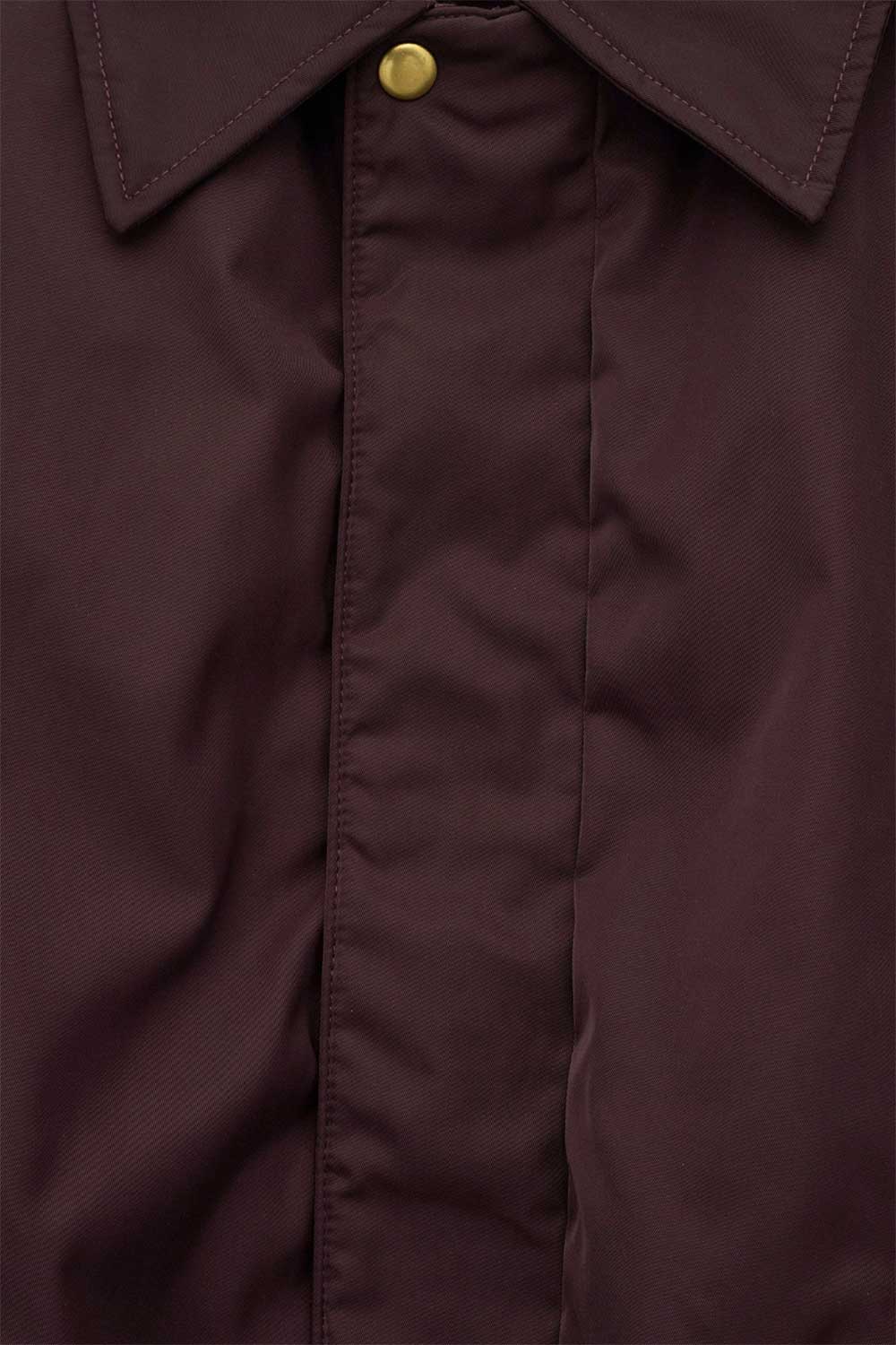 Ανδρικό Puffer Bomber Jacket με Φαρδιά Μανίκια – Μπορντο