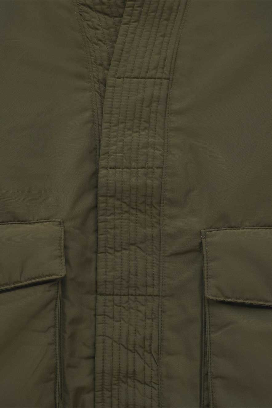 Ανδρικό Kimono Bomber Jacket με Ψηλό Γιακά – Χακί
