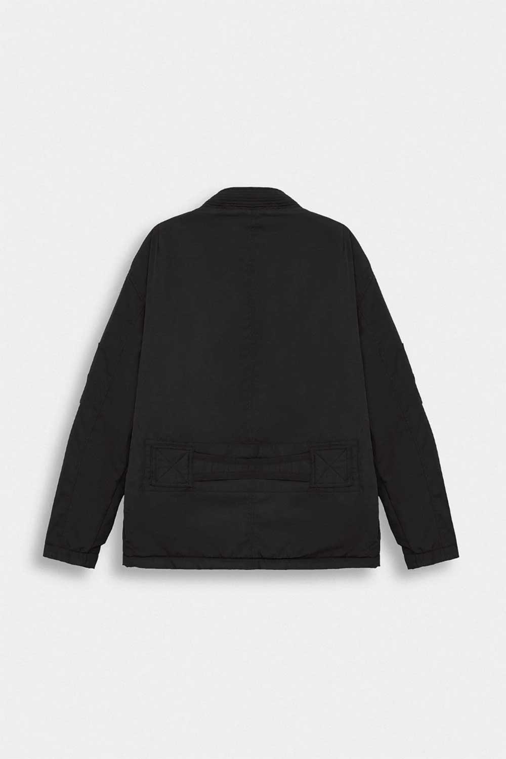 Ανδρικό Kimono Bomber Jacket με Ψηλό Γιακά – Μαύρο